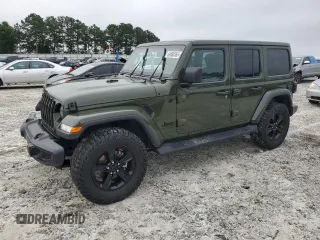 2020 Jeep Wrangler Unlimited Sahara with VIN 1C4HJXEG5LW293328, listed as a Copart auction lot 59580365 with 79,341 mi miles and Salvage title. Bid and sale history available at DreamBid. Image 1.