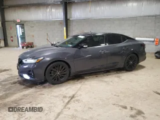2021 Nissan Maxima Platinum with VIN 1N4AA6FVXMC501432, listed as a Copart auction lot 53060405 with 9,000 mi miles and Salvage title. Bid and sale history available at DreamBid. Image 1.