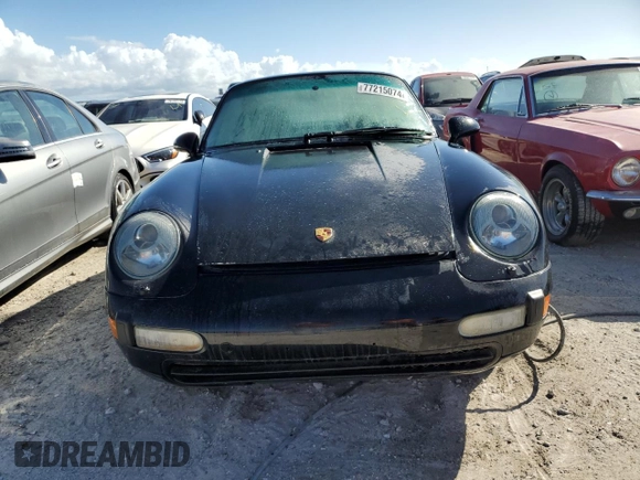 1995 Porsche 911 Carrera with VIN WP0AA2990SS323244, listed as a Copart auction lot 77215074 with 0 mi miles and Non Repairable. Bid and sale history available at carsss.com. Image 5.
