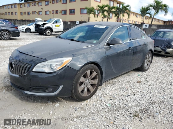 2015 Buick Regal z VIN 2G4GK5EX9F9296416, wystawiony jako Copart lot #57057725 z przebiegiem 177 218 mil mil oraz Czysty tytuł • Clean title. Historia ofert i sprzedaży dostępna na DreamBid. Obrazek 1.