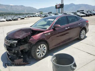 2016 Kia Optima EX with VIN 5XXGU4L33GG114387, listed as a Copart auction lot 62544205 with 58,863 mi miles and Salvage title. Bid and sale history available at DreamBid. Image 1.