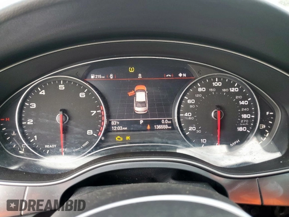 2017 Audi A6 Premium with VIN WAUC8AFC2HN083343, listed as a Copart auction lot 63848405 with 136,559 mi miles and Clean title. Bid and sale history available at DreamBid. Image 9.