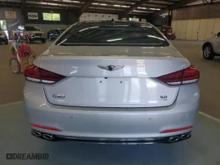 2018 Genesis G80 5.0L Ultimate with VIN KMHGN4JFXJU245842, listed as a Copart auction lot 62599064 with 9,567 mi miles and Salvage Title. Bid and sale history available at carsss.com. Image 6.
