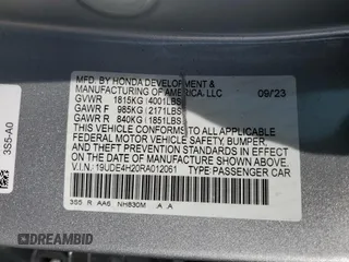 2024 Acura Integra z VIN 19UDE4H20RA012061, wystawiony jako Copart lot #48264775 z przebiegiem 11 604 mil mil oraz Szkoda całkowita • Salvage title. Historia ofert i sprzedaży dostępna na DreamBid. Obrazek 14.