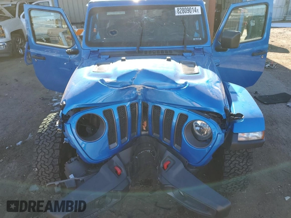 2021 Jeep Wrangler Rubicon with VIN 1C4HJXCG9MW794033, listed as a Copart auction lot 82809014 with 30,590 mi miles and Salvage title. Bid and sale history available at DreamBid. Image 12.