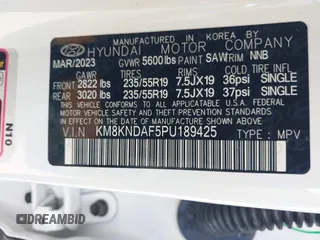 2023 Hyundai Ioniq 5 SEL z VIN KM8KNDAF5PU189425, wystawiony jako IAAI lot #42203172 z przebiegiem 11 023 mil mil oraz . Historia ofert i sprzedaży dostępna na DreamBid. Obrazek 9.