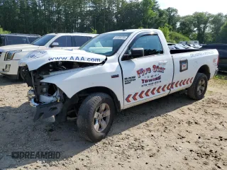 2019 Ram 1500 SLT with VIN 3C6JR7ET9KG522718, listed as a Copart auction lot 61333705 with 97,687 mi miles and Salvage title. Bid and sale history available at DreamBid. Image 1.