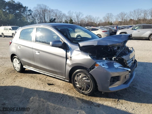 2022 Mitsubishi Mirage ES with VIN ML32AUHJ5NH008343, listed as a Copart auction lot 46995045 with 52,761 mi miles and Salvage Title. Bid and sale history available at carsss.com. Image 4.