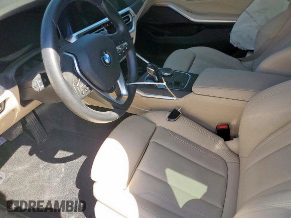 2021 BMW 3 Series 330i with VIN 3MW5R1J08M8B98075, listed as a Copart auction lot 54452025 with 51,191 mi miles and Salvage title. Bid and sale history available at DreamBid. Image 7.