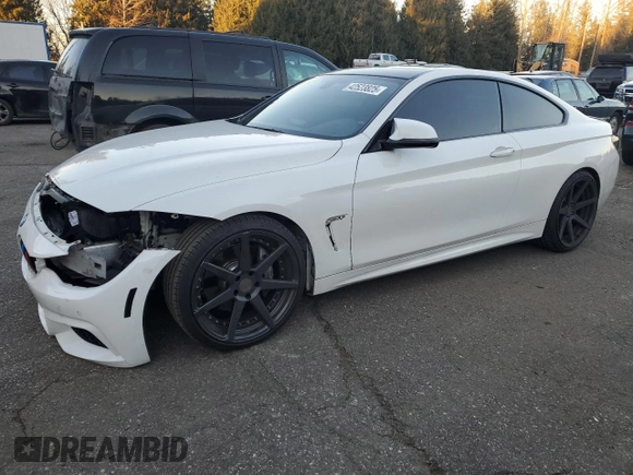 2014 BMW 4 Series 435i with VIN WBA3R1C51EK192330, listed as a Copart auction lot 42523825 with 106,183 mi miles and Salvage Title. Bid and sale history available at carsss.com. Image 1.