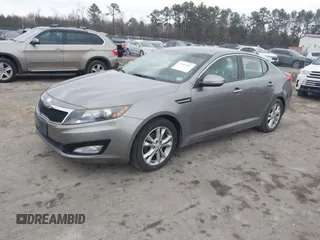 2013 Kia Optima EX with VIN 5XXGN4A75DG185427, listed as a IAAI auction lot 41403385 with 90,015 mi miles. Bid and sale history available at carsss.com. Image 2.