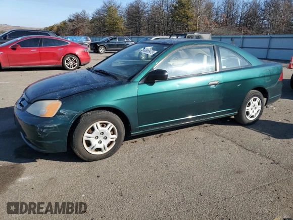 2002 Honda Civic DX with VIN 1HGEM222X2L072623, listed as a Copart auction lot 45855475 with 109,354 mi miles and Clean Title. Bid and sale history available at DreamBid. Image 1.
