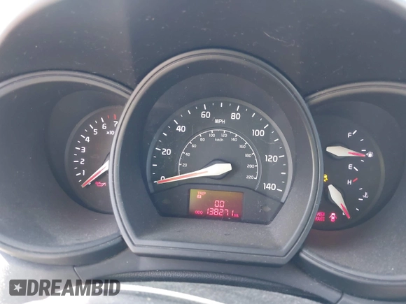2015 Kia Rio LX with VIN KNADM5A30F6500710, listed as a IAAI auction lot 42049467 with 138,271 mi miles. Bid and sale history available at carsss.com. Image 7.