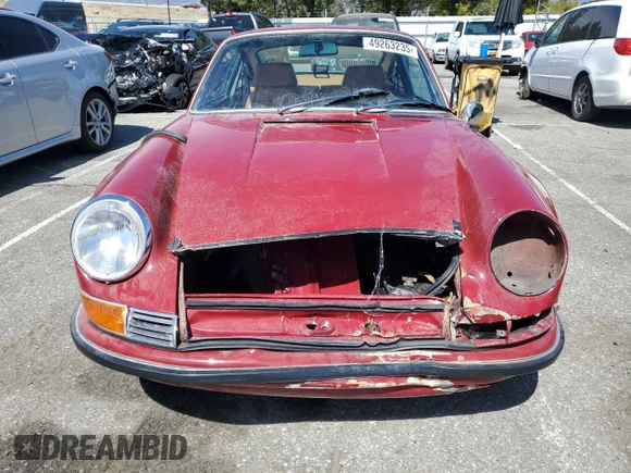 1969 Porsche 911 with VIN 119200792, listed as a Copart auction lot 49263235 with 9,446 mi miles and Salvage title. Bid and sale history available at DreamBid. Image 5.