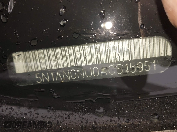 2010 Nissan Xterra S with VIN 5N1AN0NU0AC515951, listed as a IAAI auction lot 41608720 with 148,880 mi miles. Bid and sale history available at carsss.com. Image 9.