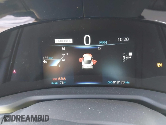 2023 Toyota Mirai XLE with VIN JTDAAAAA5PA007674, listed as a IAAI auction lot 41845185 with 18,170 mi miles. Bid and sale history available at carsss.com. Image 7.
