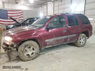 2004 Chevrolet TrailBlazer LS with VIN 1GNDT13SX42289904, listed as a Copart auction lot 44515225 with 165,168 mi miles and Salvage Title. Bid and sale history available at carsss.com. Image 1.
