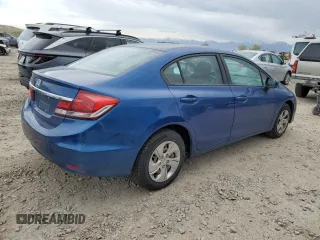 2014 Honda Civic Sedan LX with VIN 19XFB2F51EE008366, listed as a Copart auction lot 54518695 with 170,628 mi miles and Clean Title. Bid and sale history available at carsss.com. Image 3.