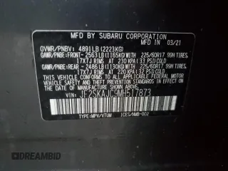2021 Subaru Forester Premium z VIN JF2SKAJC9MH517873, wystawiony jako Copart lot #84837204 z przebiegiem 81 512 mil mil oraz Nie do naprawy • Non repairable. Historia ofert i sprzedaży dostępna na DreamBid. Obrazek 13.