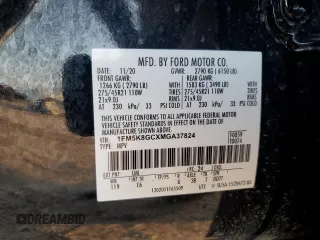2021 Ford Explorer ST z VIN 1FM5K8GCXMGA37824, wystawiony jako Copart lot #56401575 z przebiegiem 71 117 mil mil oraz Szkoda całkowita • Salvage title. Historia ofert i sprzedaży dostępna na DreamBid. Obrazek 13.