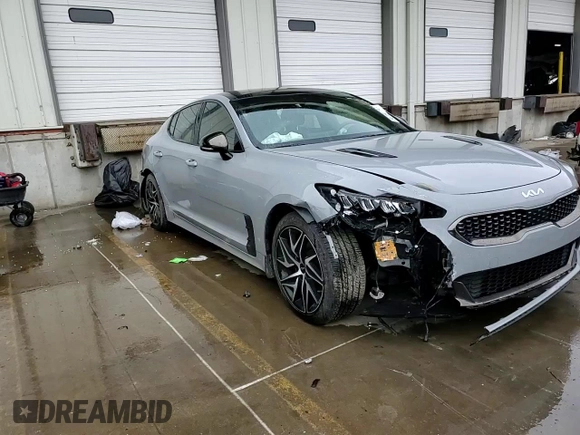 2022 Kia Stinger GT-Line with VIN KNAE35LD3N6115265, listed as a Copart auction lot 86194784 with 35,170 mi miles and Salvage Title. Bid and sale history available at DreamBid. Image 10.