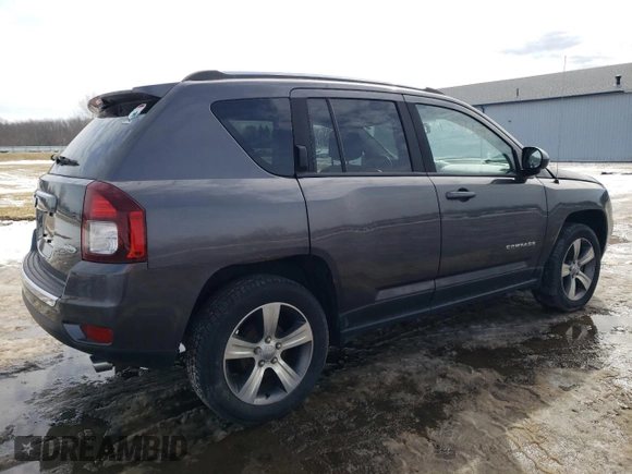 2016 Jeep Compass Latitude with VIN 1C4NJCEAXGD760221, listed as a Copart auction lot 46456585 with 104,900 mi miles and Clean Title. Bid and sale history available at carsss.com. Image 3.