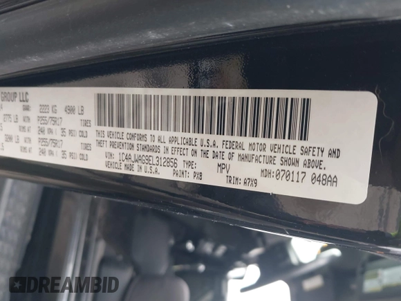 2014 Jeep Wrangler Sport with VIN 1C4AJWAG9EL312856, listed as a IAAI auction lot 42022870 with 98,323 mi miles and . Bid and sale history available at DreamBid. Image 9.