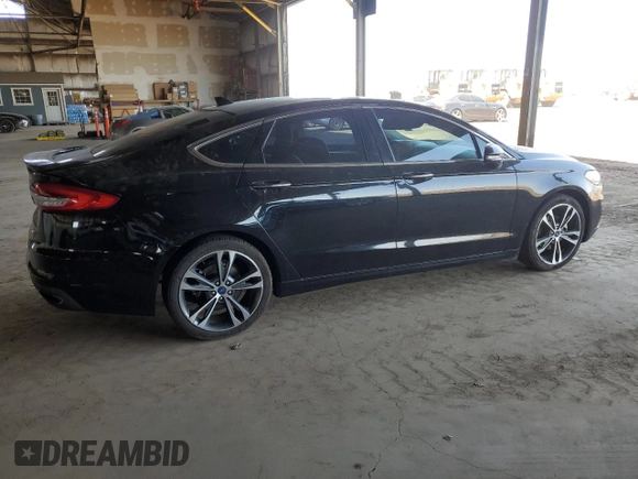 2019 Ford Fusion Titanium with VIN 3FA6P0D90KR116340, listed as a Copart auction lot 60240135 with 190,838 mi miles and Clean title. Bid and sale history available at DreamBid. Image 3.