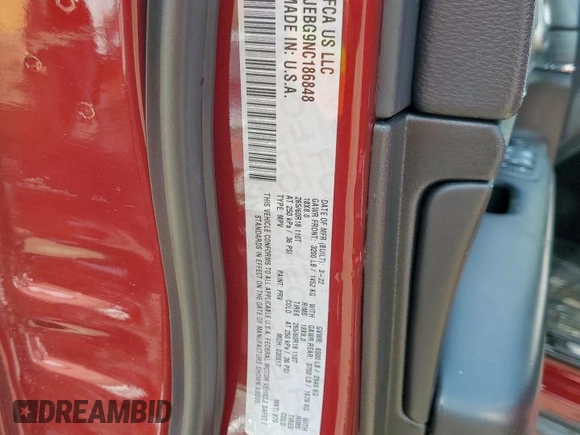 2022 Jeep Grand Cherokee Limited with VIN 1C4RJEBG9NC186848, listed as a Copart auction lot 59087565 with 52,900 mi miles and Salvage title. Bid and sale history available at DreamBid. Image 13.