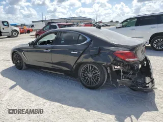 2019 Genesis G70 2.0T Advanced with VIN KMTG44LA9KU015043, listed as a Copart auction lot 77567484 with 80,635 mi miles and Salvage Title. Bid and sale history available at carsss.com. Image 2.