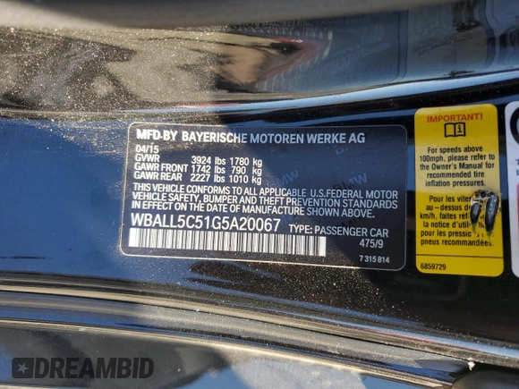 2016 BMW Z4 sDrive28i with VIN WBALL5C51G5A20067, listed as a Copart auction lot 43067105 with 37,409 mi miles and Salvage Title. Bid and sale history available at carsss.com. Image 14.