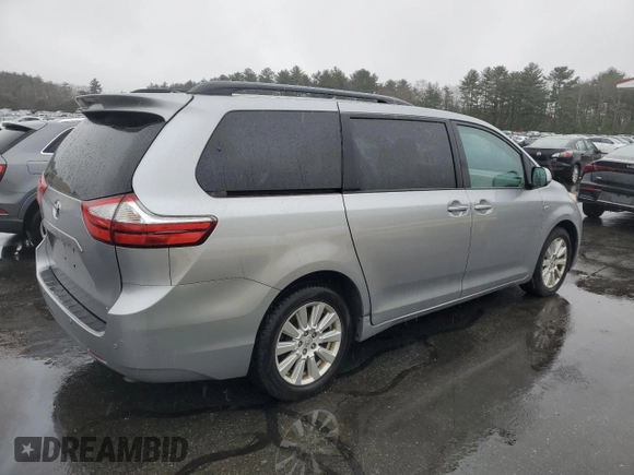 2017 Toyota Sienna with VIN 5TDDZ3DC9HS161212, listed as a Copart auction lot 50129845 with 104,020 mi miles and Salvage Title. Bid and sale history available at DreamBid. Image 3.