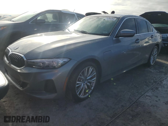 2024 BMW 3 Series 330e with VIN 3MW39FF07R8E10100, listed as a Copart auction lot 74525254 with 0 mi miles and Non Repairable. Bid and sale history available at carsss.com. Image 1.