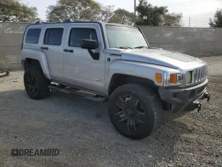 2006 Hummer H3 with VIN 5GTDN136568270854, listed as a Copart auction lot 42046995 with 121,806 mi miles and Salvage Title. Bid and sale history available at DreamBid. Image 4.