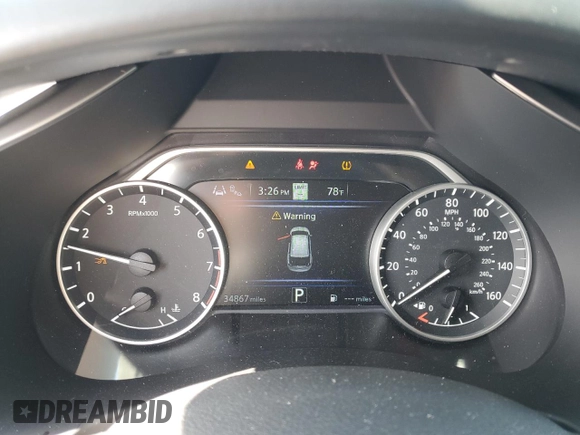 2019 Nissan Murano SL with VIN 5N1AZ2MS5KN165643, listed as a Copart auction lot 46440014 with 34,867 mi miles and Salvage Title. Bid and sale history available at DreamBid. Image 9.
