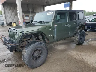 2008 Jeep Wrangler Unlimited X z VIN 1J4GA39168L584918, wystawiony jako Copart lot #56888305 z przebiegiem 213 274 mil mil oraz Czysty tytuł • Clean title. Historia ofert i sprzedaży dostępna na DreamBid. Obrazek 1.