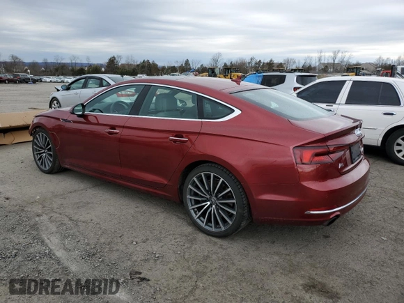 2018 Audi A5 Sportback Prestige with VIN WAUCNCF55JA128987, listed as a Copart auction lot 46328073 with 47,054 mi miles. Bid and sale history available at carsss.com. Image 2.