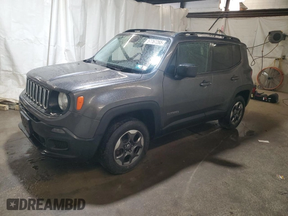 2017 Jeep Renegade Sport with VIN ZACCJBAB9HPF67335, listed as a Copart auction lot 57767265 with 95,431 mi miles and Salvage title. Bid and sale history available at DreamBid. Image 1.