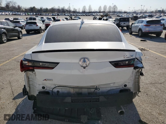 2021 Acura ILX w/Premium/A-SPEC Package with VIN 19UDE2F86MA005569, listed as a Copart auction lot 48522505 with 80,198 mi miles and Salvage Title. Bid and sale history available at carsss.com. Image 6.