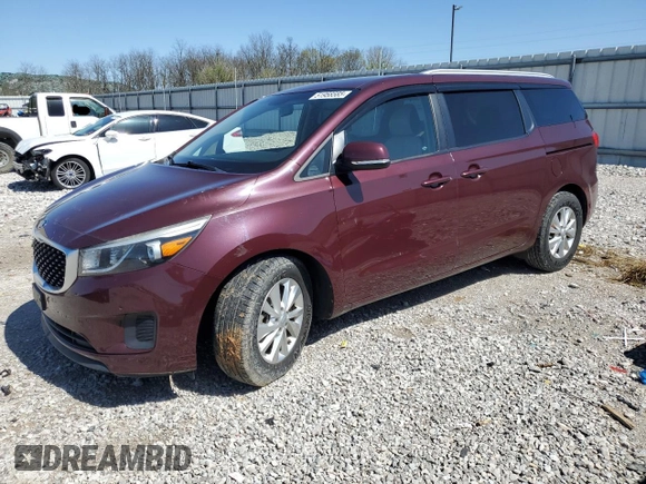 2018 Kia Sedona LX with VIN KNDMB5C17J6386623, listed as a Copart auction lot 51958585 with 79,281 mi miles and Salvage Title. Bid and sale history available at DreamBid. Image 1.