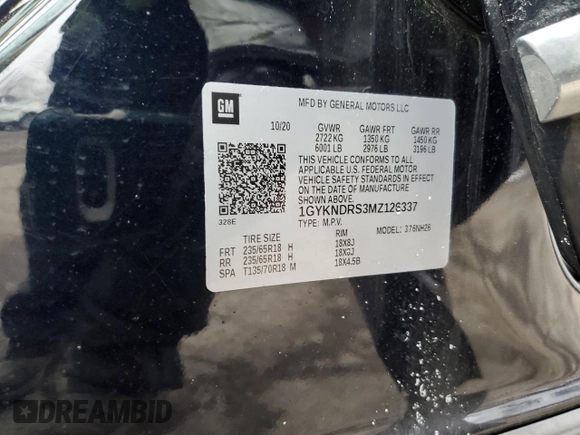 2021 Cadillac XT5 AWD Premium Luxury z VIN 1GYKNDRS3MZ126337, wystawiony jako Copart lot #44495685 z przebiegiem 62 296 mil mil oraz Szkoda całkowita • Salvage title. Historia ofert i sprzedaży dostępna na DreamBid. Obrazek 15.