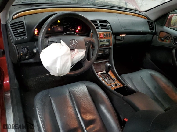 2002 Mercedes-Benz CLK-Class with VIN WDBLK65G12T112872, listed as a Copart auction lot 83481604 with 111,370 mi miles and Salvage Title. Bid and sale history available at carsss.com. Image 8.
