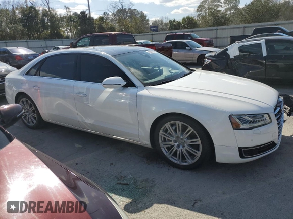 2015 Audi A8 3.0T with VIN WAU3GAFD7FN032980, listed as a Copart auction lot 45683995 with 108,272 mi miles and Non repairable. Bid and sale history available at DreamBid. Image 4.