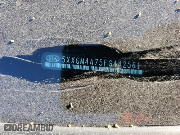 2015 Kia Optima LX with VIN 5XXGM4A75FG442561, listed as a Copart auction lot 52884935 with 146,818 mi miles and Salvage Title. Bid and sale history available at DreamBid. Image 12.