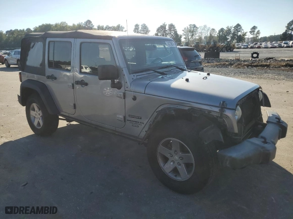 2014 Jeep Wrangler Unlimited Sport with VIN 1C4BJWDG8EL134356, listed as a Copart auction lot 74378874 with 103,318 mi miles and Salvage Title. Bid and sale history available at carsss.com. Image 4.