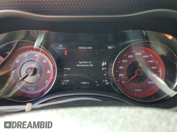 2019 Dodge Charger SRT Hellcat with VIN 2C3CDXL99KH742758, listed as a Copart auction lot 45308695 with 72,838 mi miles and Salvage Title. Bid and sale history available at DreamBid. Image 9.