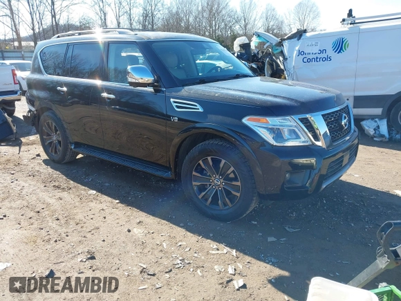 2019 Nissan Armada Platinum with VIN JN8AY2NF9K9351191, listed as a IAAI auction lot 41440180 with 62,721 mi miles and . Bid and sale history available at DreamBid. Image 1.
