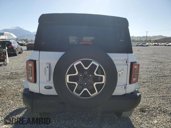 2022 Ford Bronco with VIN 1FMDE5DHXNLB79200, listed as a Copart auction lot 49372444 with 50,686 mi miles and Salvage Title. Bid and sale history available at DreamBid. Image 6.