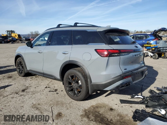2025 Infiniti QX60 Luxe с VIN 5N1AL1FS4SC335723, выставлен на аукционе Copart как лот 41421615 с пробегом 1 125 миль миль и Списание • Salvage title. История ставок и продаж доступна на DreamBid. Изображение 2.