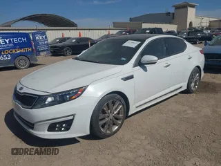 2015 Kia Optima SXL Turbo with VIN 5XXGR4A68FG408140, listed as a IAAI auction lot 41788669 with 110,679 mi miles and . Bid and sale history available at DreamBid. Image 2.